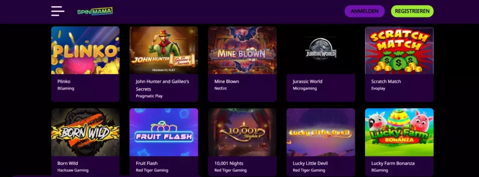Spinmama Casino – Bis zu 1.500 € Bonus + 250 Freispiele für neue Spieler in Deutschland
